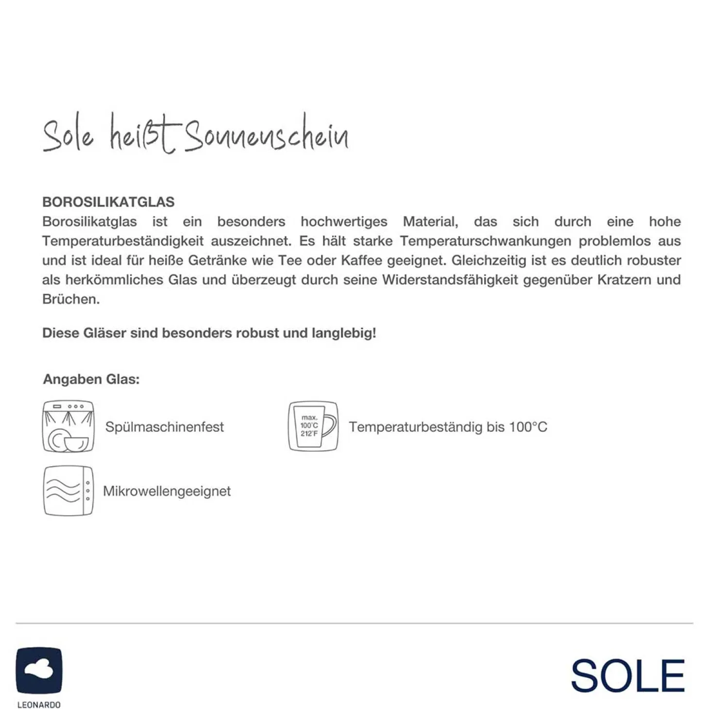 Trinkglas SOLE 440 ml 2er-Set