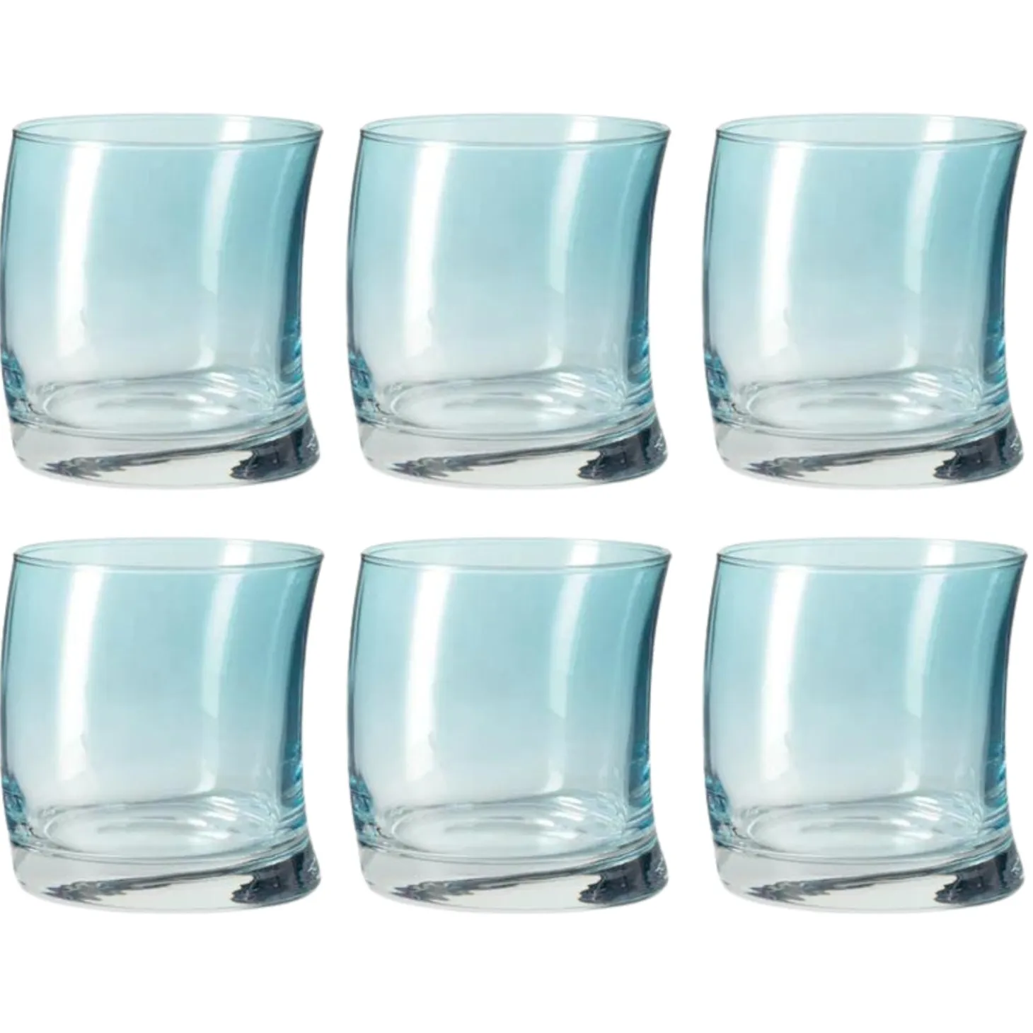 Trinkglas SWING 355ml hellblau 6er-Set