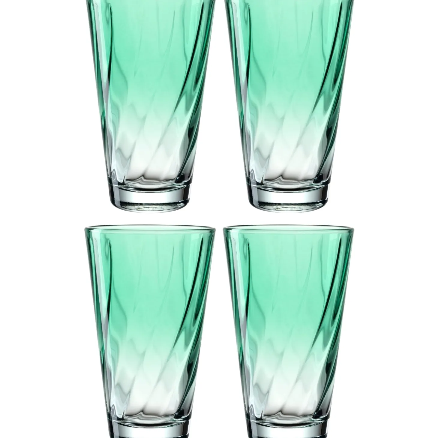 Trinkglas TWIST 300 ml grün 4er-Set