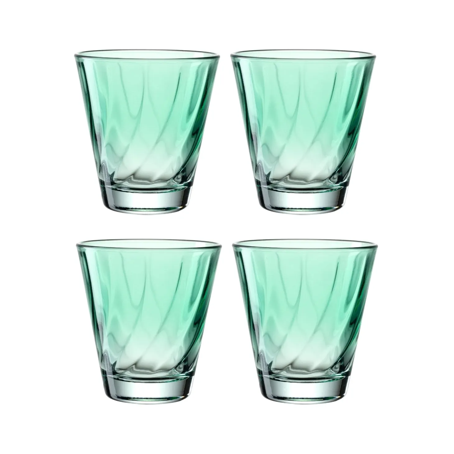 Trinkglas TWIST 215 ml grün 4er-Set
