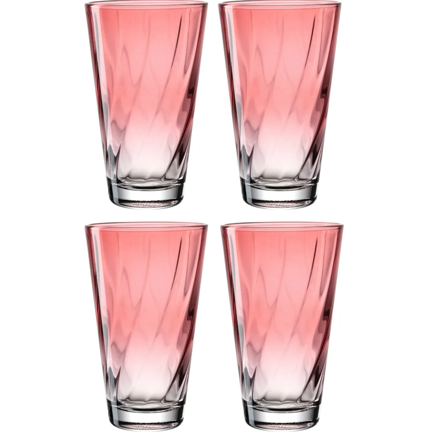 Trinkglas TWIST 300ml rot 4er-Set