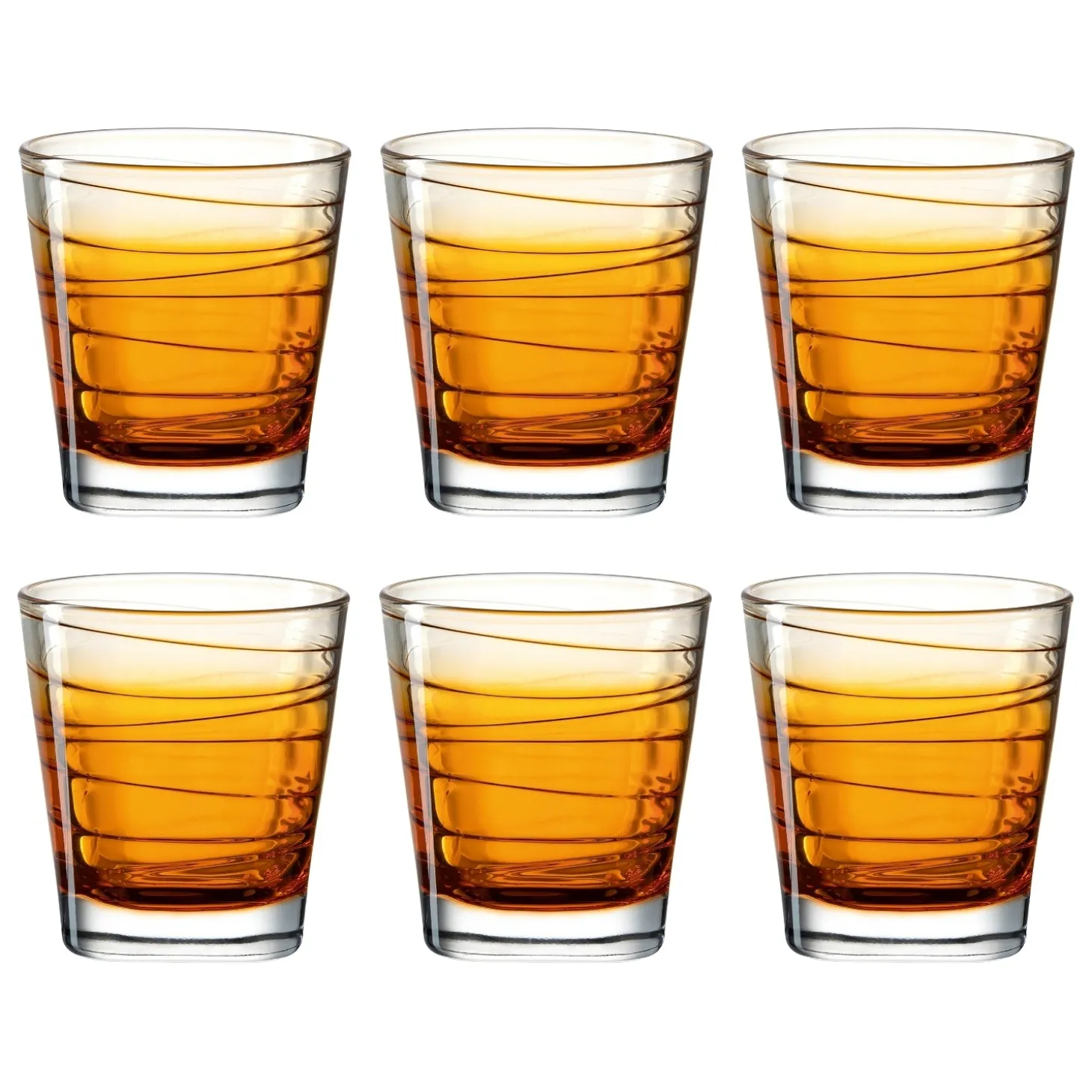 Trinkglas VARIO STRUTTURA 250 ml orange 6er-Set