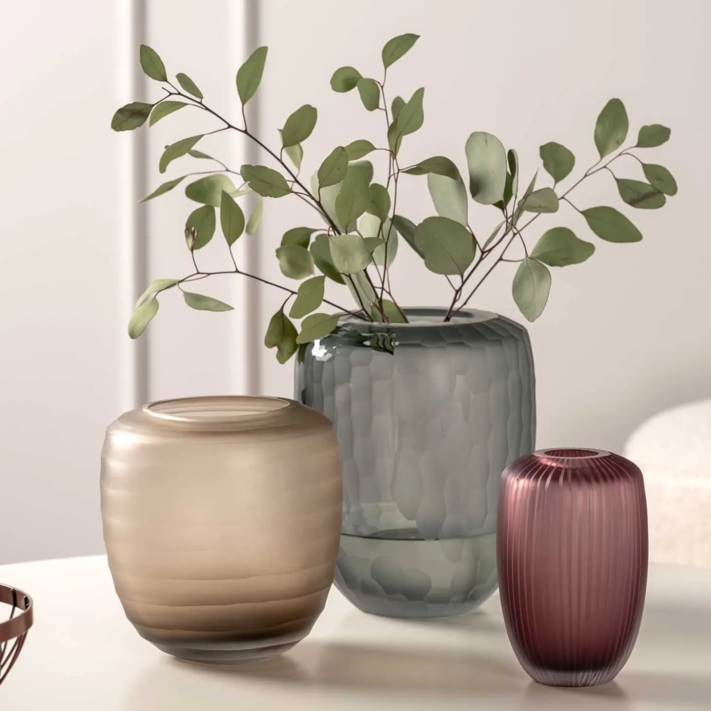 Vase BELLAGIO 22 cm anthrazit