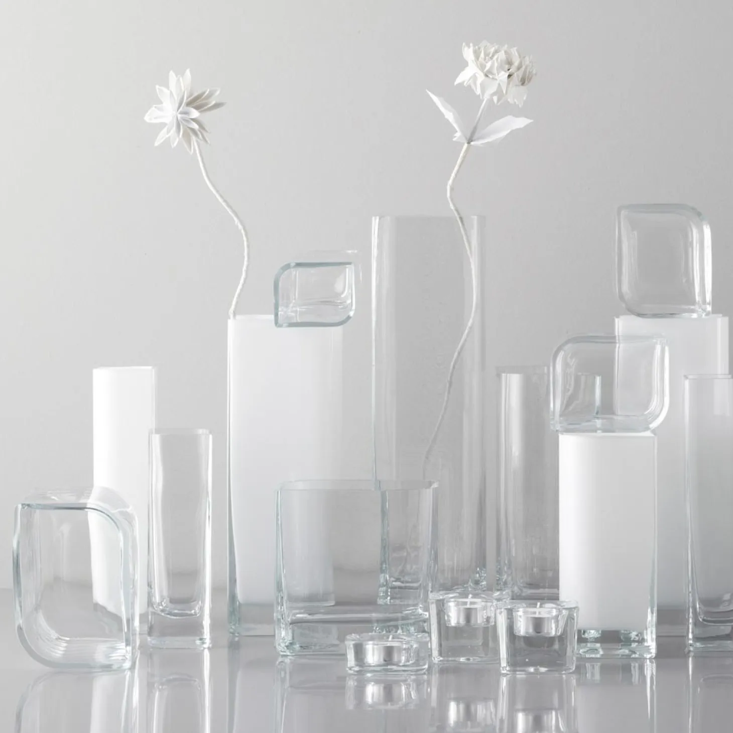 Vase LUCCA 30 cm weiß