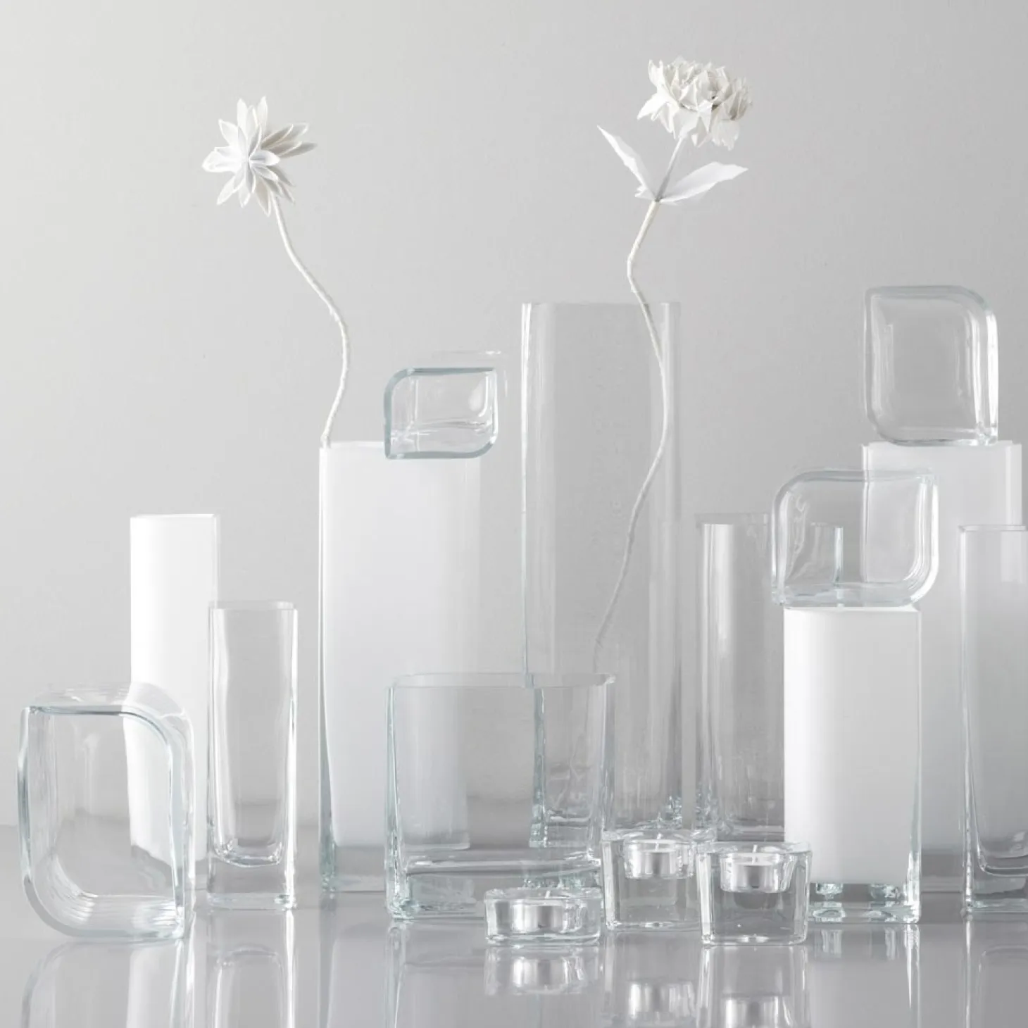 Vase LUCCA 20 cm weiß