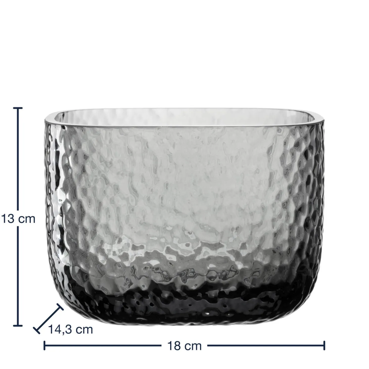 Vase MARTELLO 13 cm grau