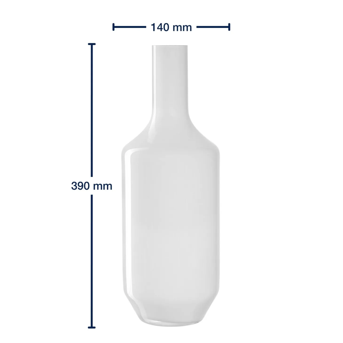 Vase MILANO 39 cm weiß