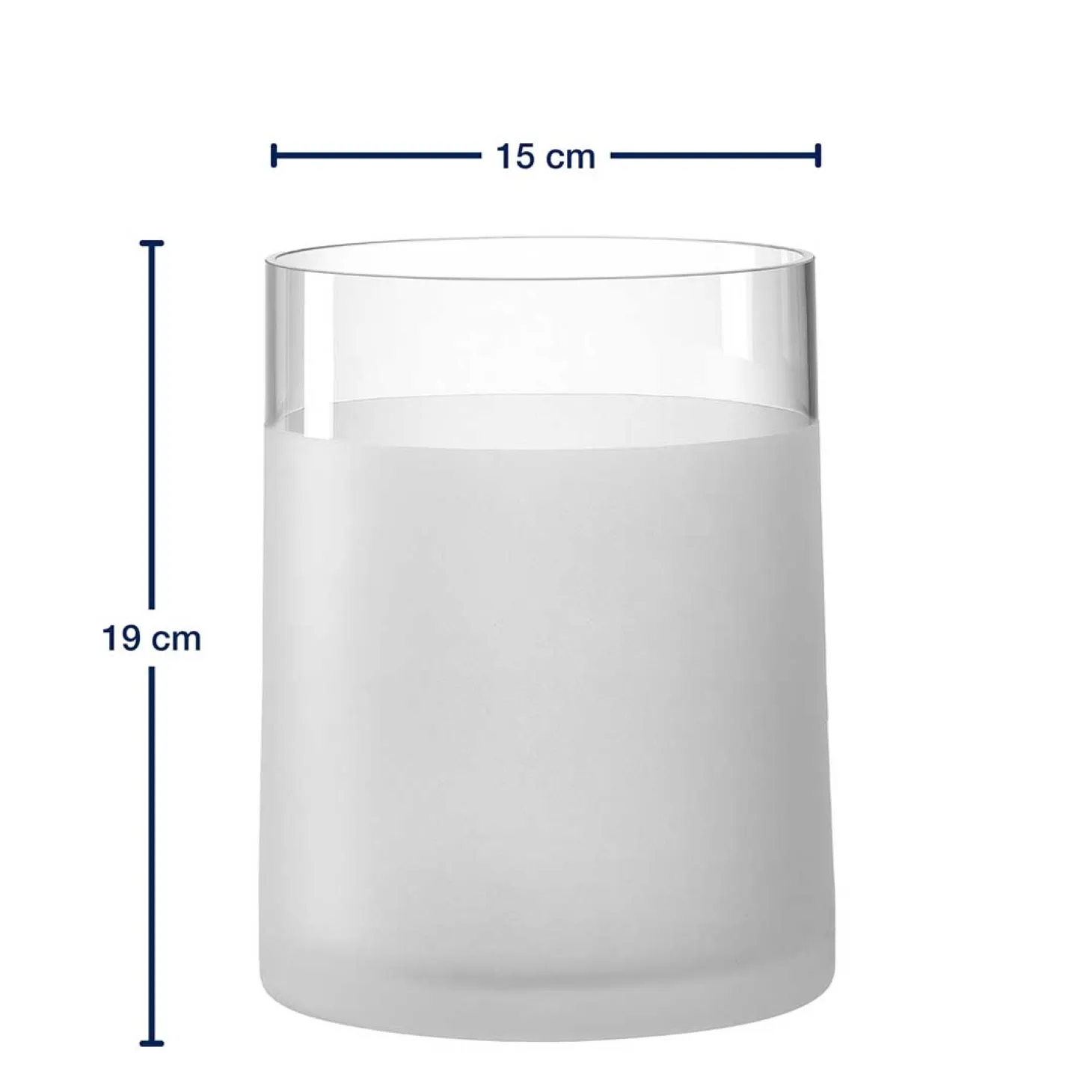 Vase NOVARA 19 cm satiniert