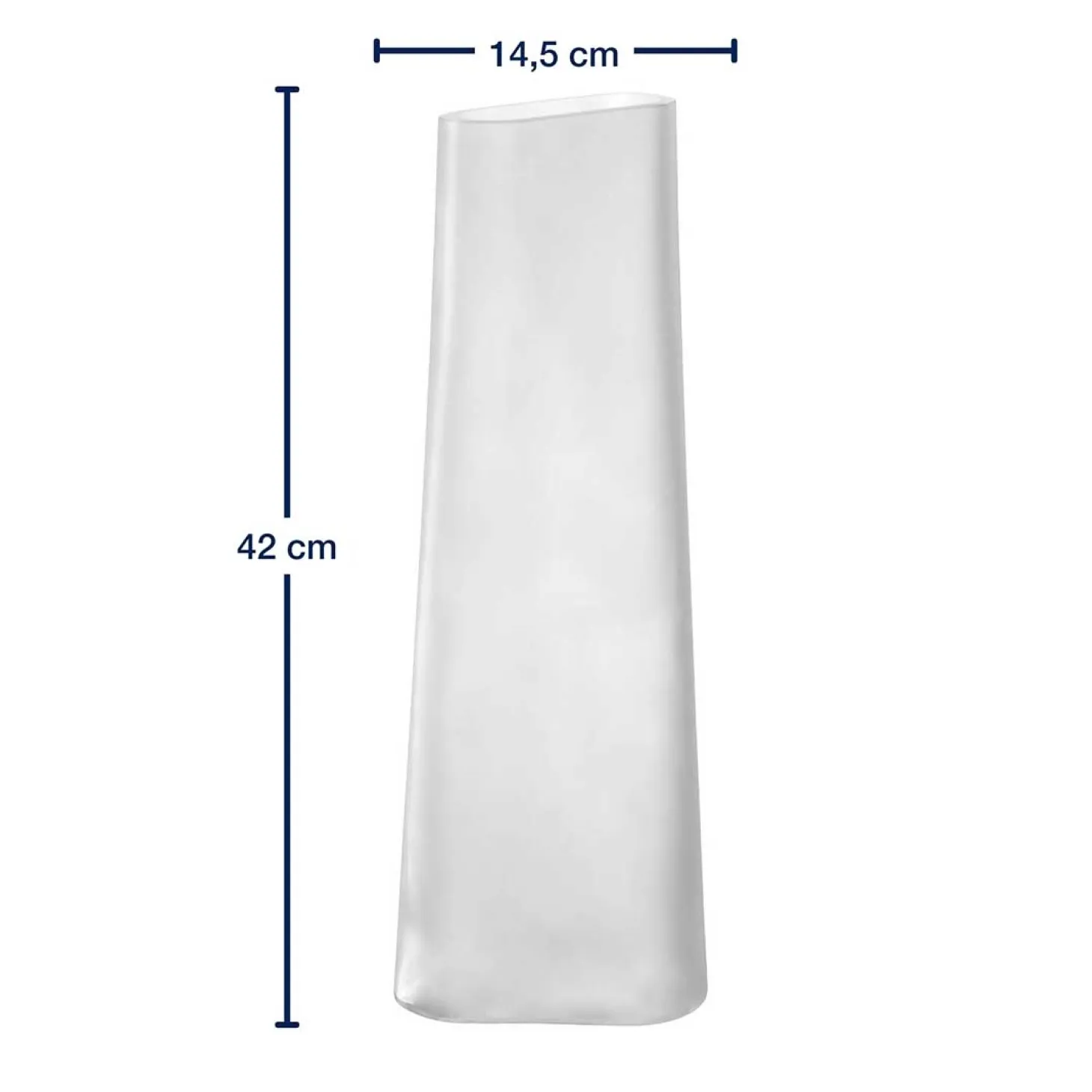 Vase TURNO 42 cm satiniert