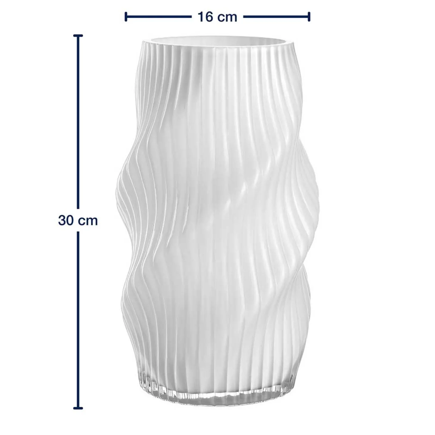 Vase VERDI 30 cm weiß