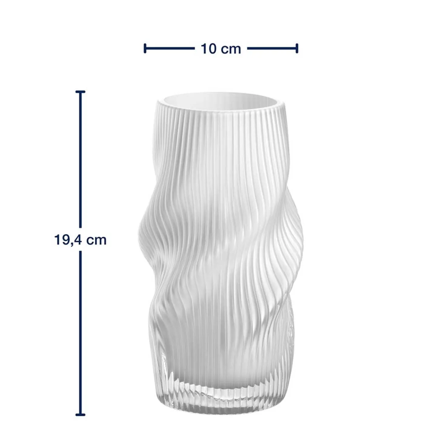 Vase VERDI 19 cm weiß