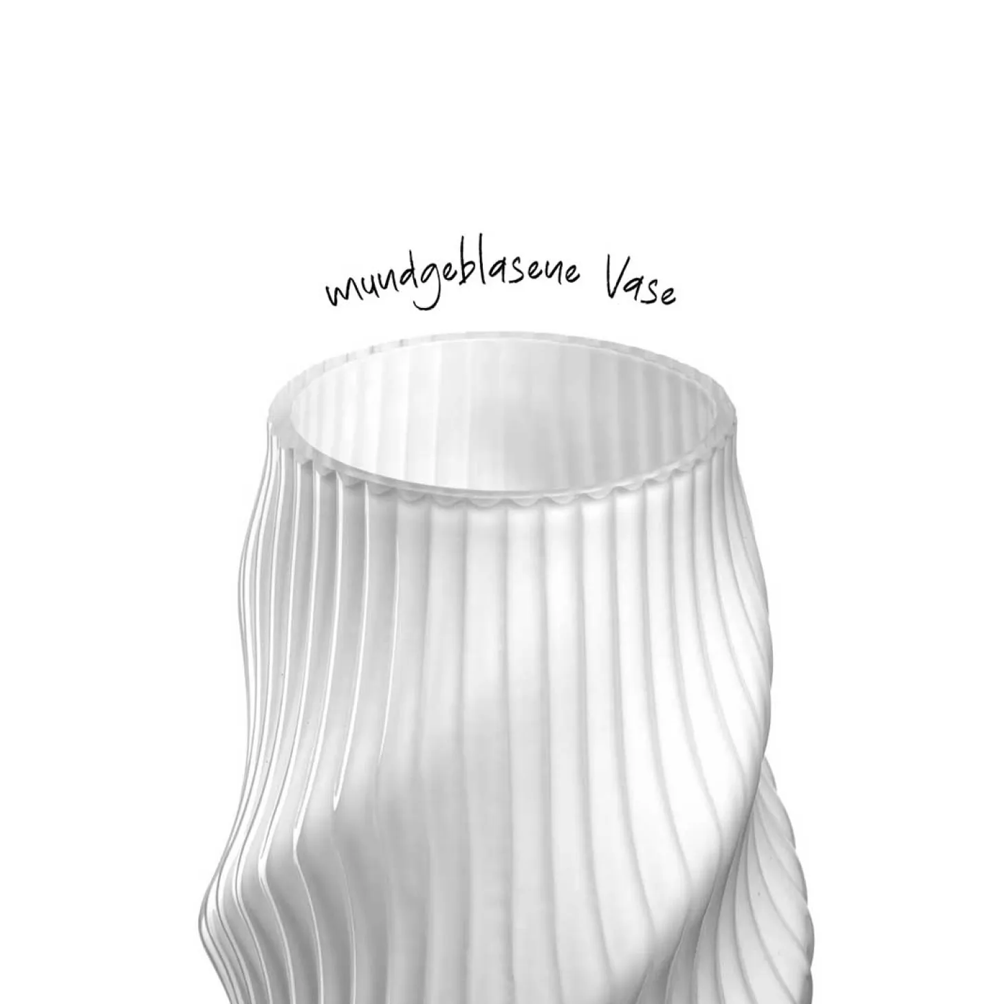 Vase VERDI 19 cm weiß