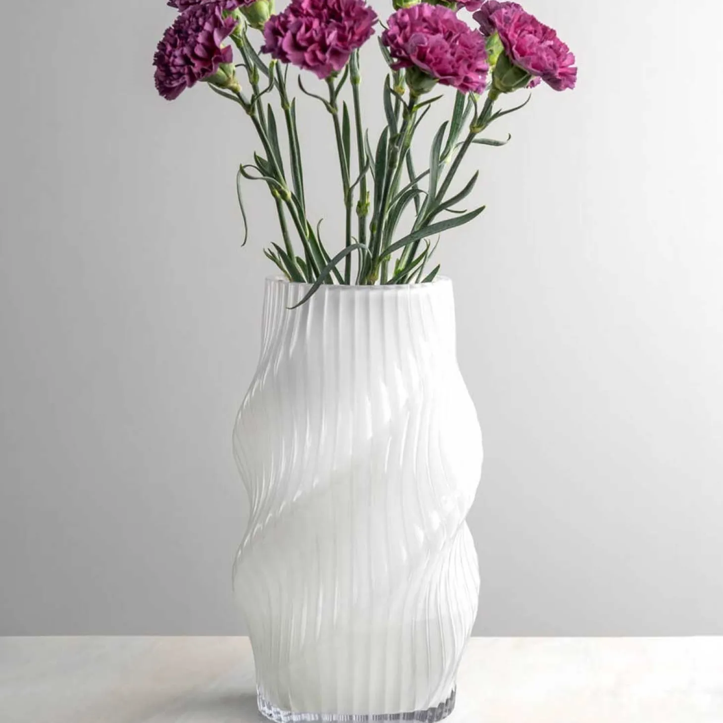 Vase VERDI 23 cm weiß