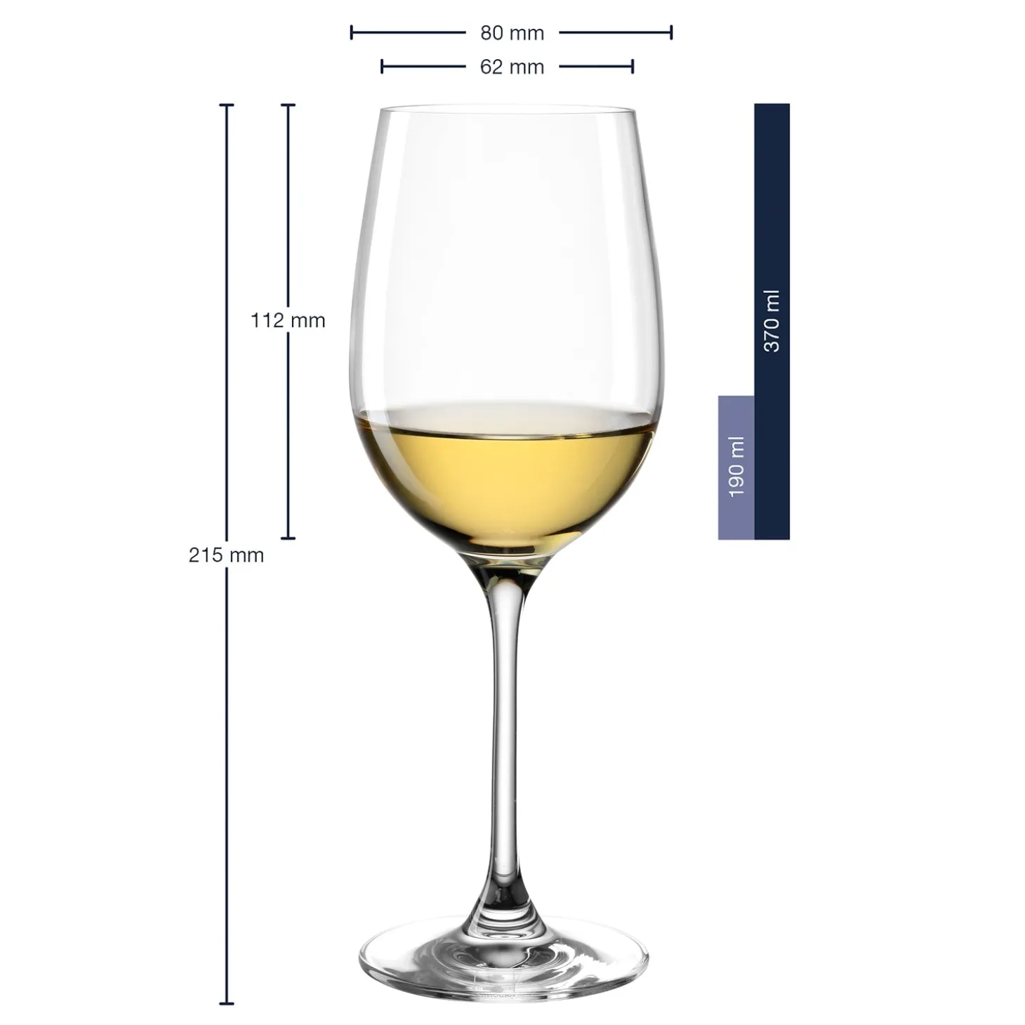 Weißweinglas CIAO+ 370 ml mit persönlicher Gravur